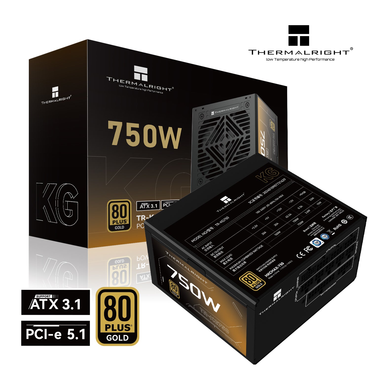 KG750W 80+ Gold modular PSU
