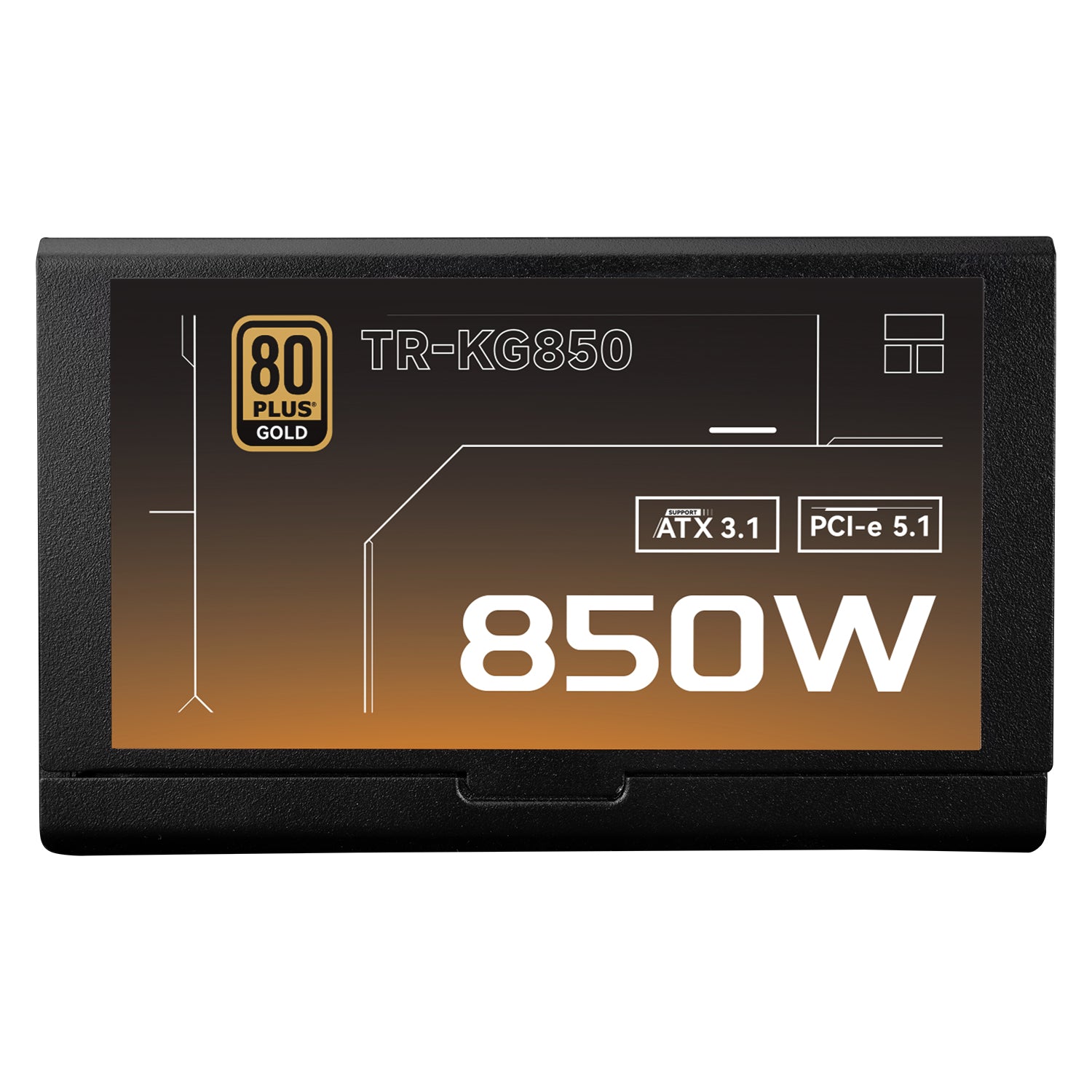 850W 80+ Gold modular PSU, ATX 3.1 kg850