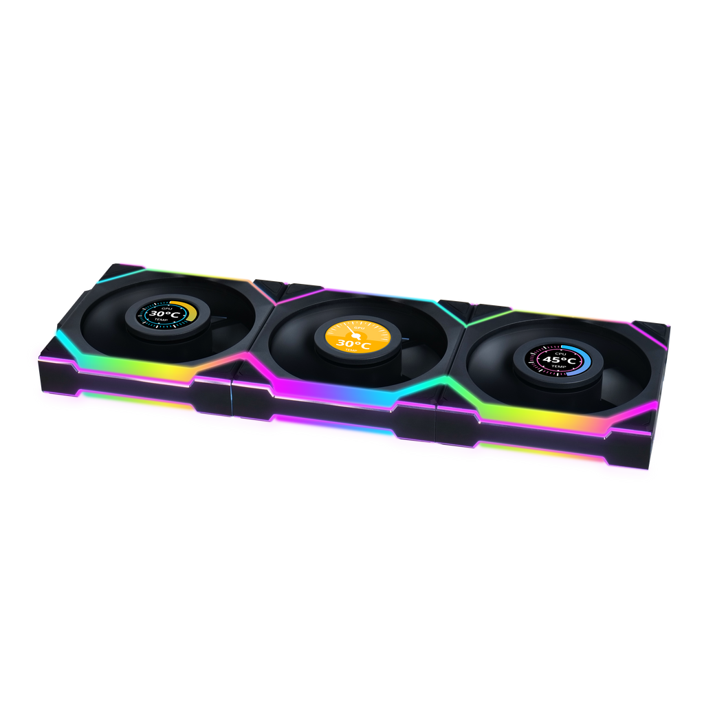 UNIFAN SL WIRELESS REVERSE 120 BLACK (3 FANS)