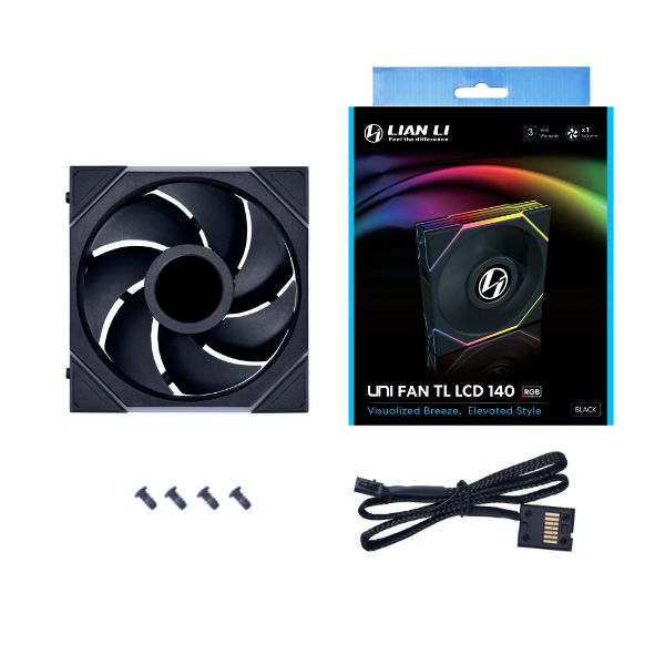 UNI FAN TL LCD 140  BLACK (1 FAN)