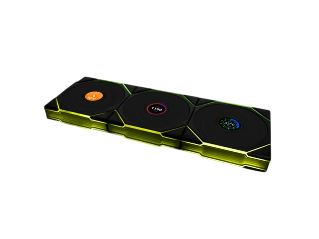 UNIFAN TL WIRELES LCD 120 BLACK (3 FANS)